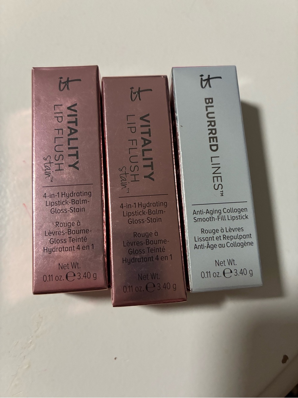 it cosmetics Vitality Lip Flush & Blurred Lines Set - Rose Pink and Soft Pink